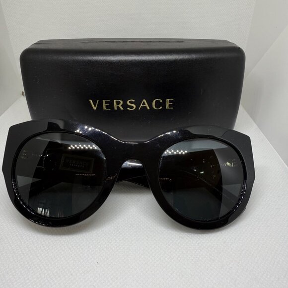 Versace Women’s Designer Sunglasses – Black & Gold Medusa - Picture 6 of 16
